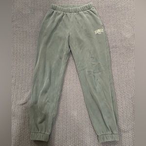 sage green-ish pacsun sweatpants